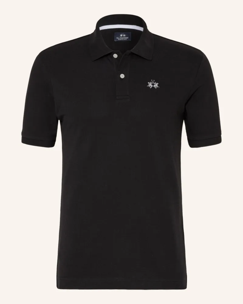 La Martina Piqué-Poloshirt Regular Fit schwarz Schwarz