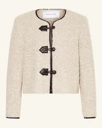 Mrs & HUGS Bouclé-Jacke Beige