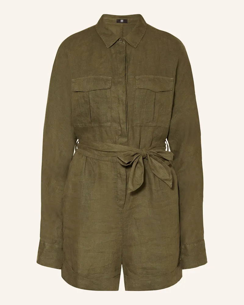 Riani Leinen-Jumpsuit gruen Oliv