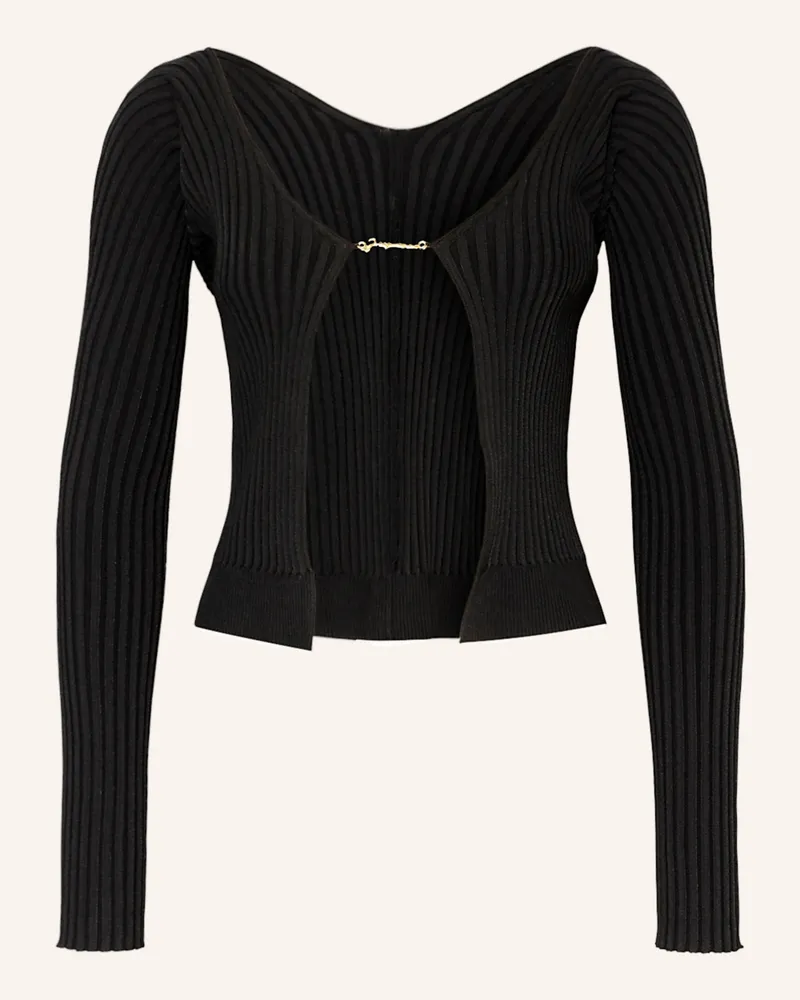 Jacquemus Strickjacke LA MAILLE PRALU LOUNGE Schwarz