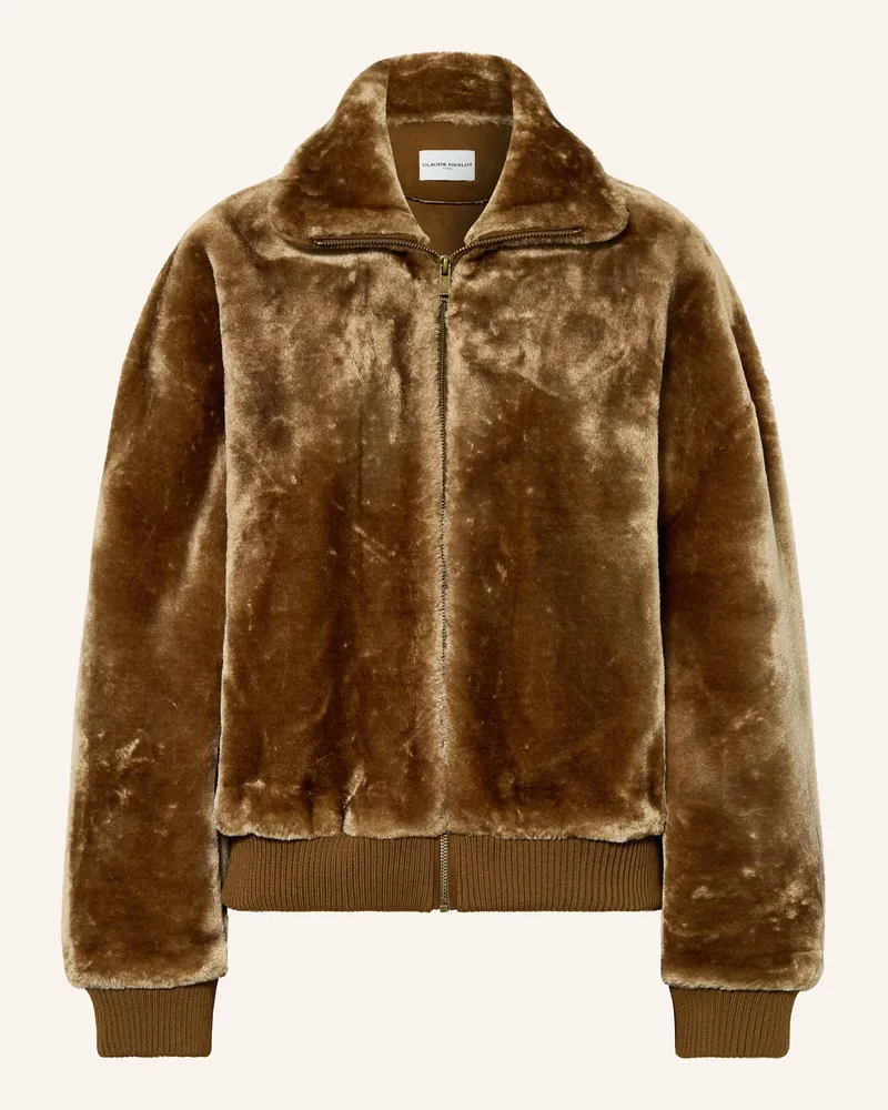 Claudie Pierlot Kunstfell-Jacke Braun