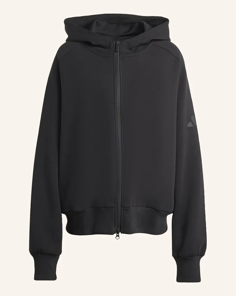 adidas Soft Lux Kapuzenjacke, Reissverschluss schwarz Schwarz