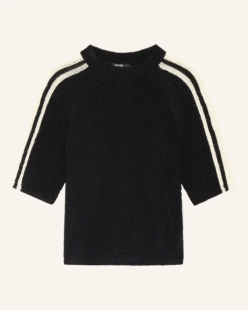 MARC AUREL Strickshirt schwarz Schwarz