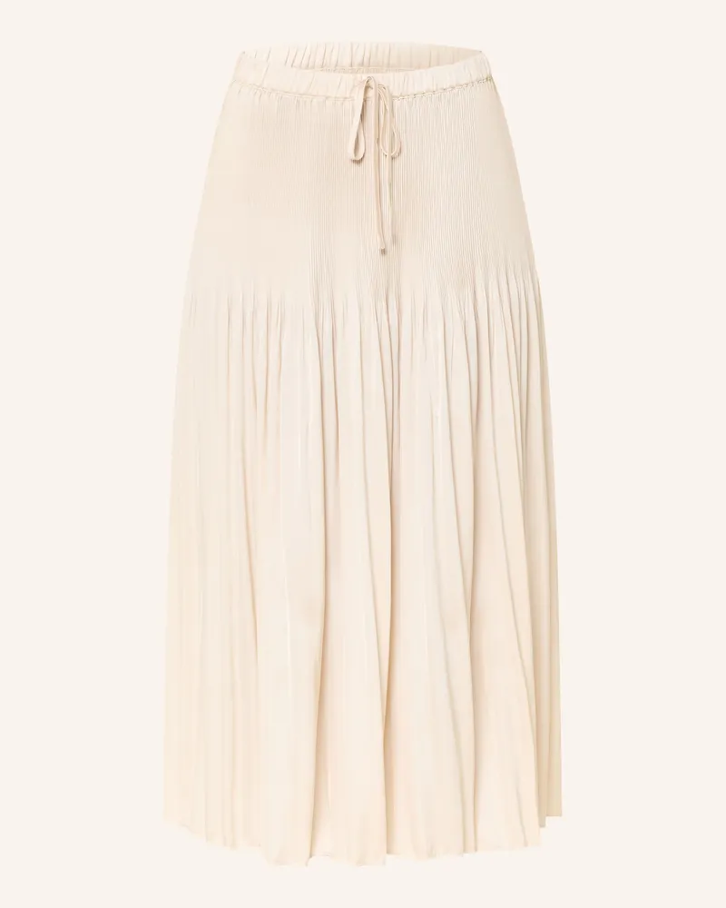 OPUS Plisseerock Ribane French Aus Satin weiss Creme