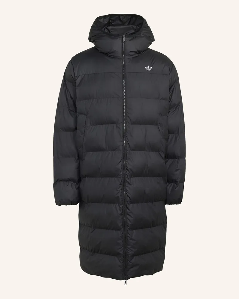adidas Regenjacke, Lang schwarz Schwarz