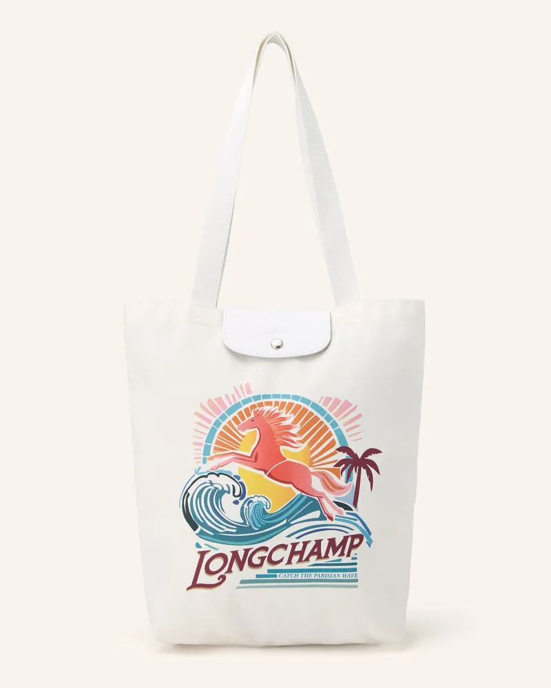 Longchamp Shopper Le Pliage Medium weiss Weiss