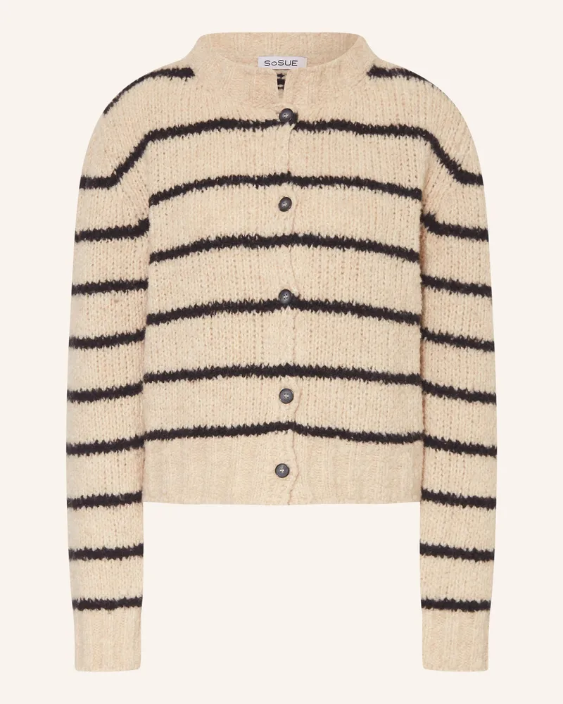 SoSUE Strickjacke aus Merinowolle Beige