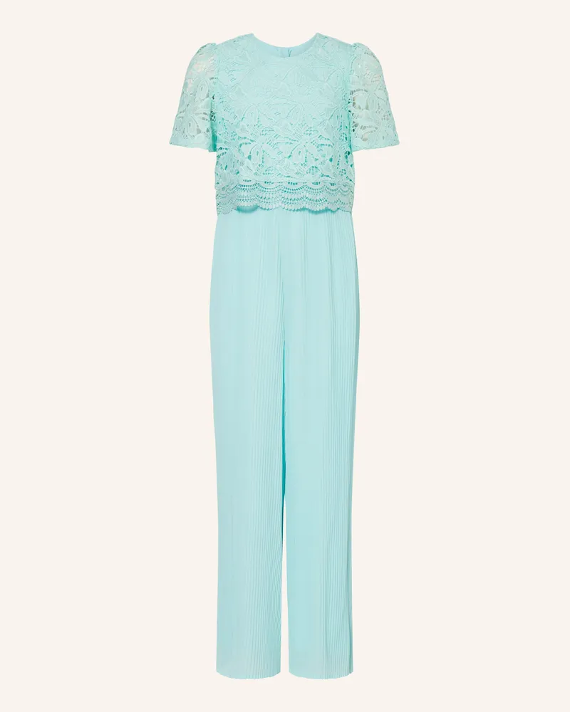 S.Oliver Jumpsuit Mit Spitze Und Plissees blau Mint