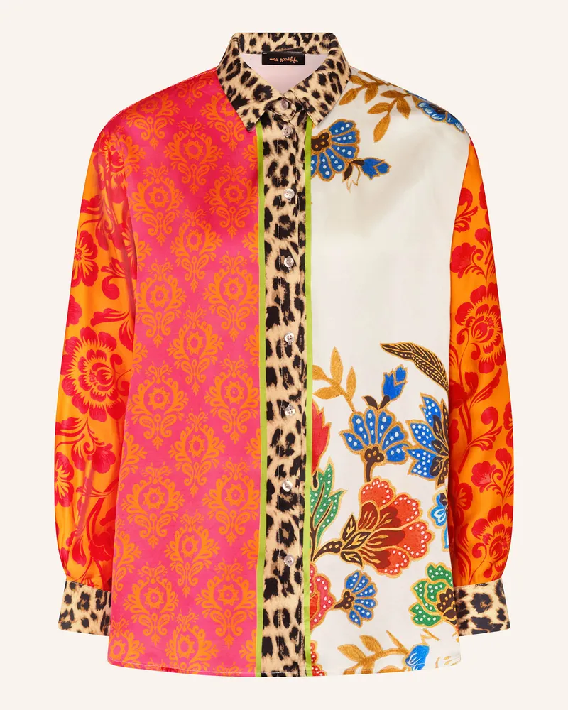 Miss Goodlife Hemdbluse aus Satin Pink