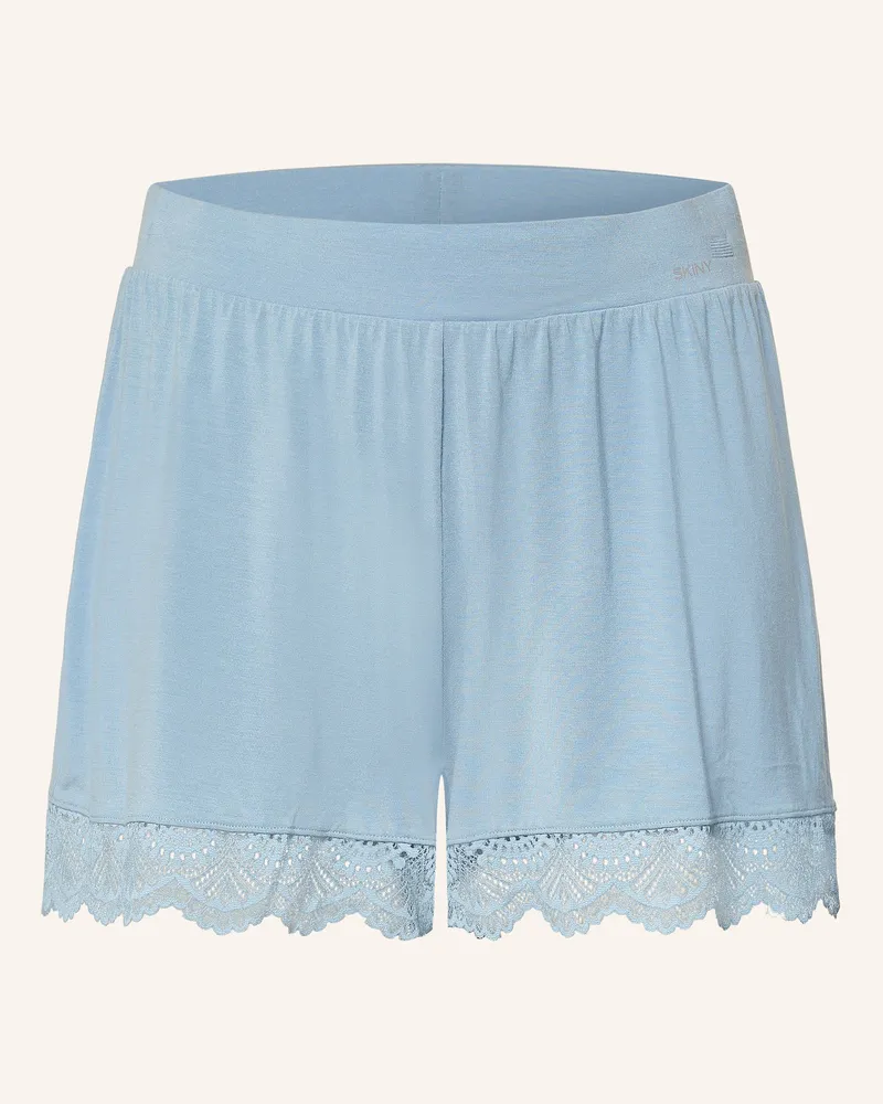 Skiny Schlafshorts Every Night In Mix & Match blau Hellblau