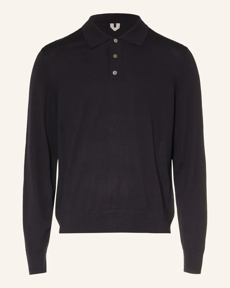 Arket Strick-Poloshirt Aus Merinowolle blau Dunkelblau