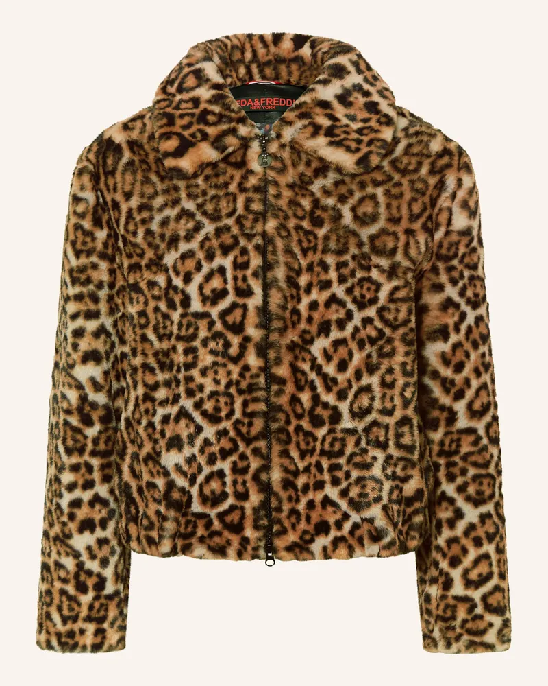 Frieda & Freddies Kunstfell-Jacke Xavi braun Creme