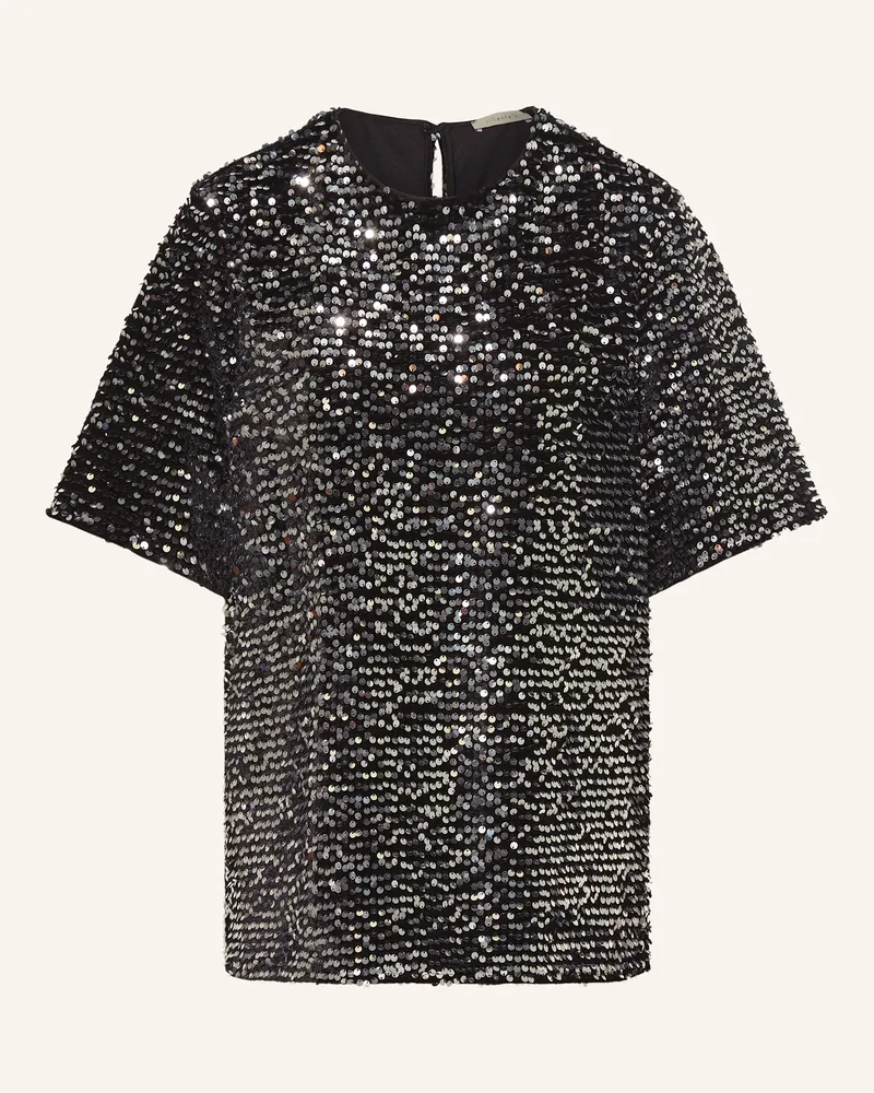 lilienfels Top mit Pailletten Schwarz