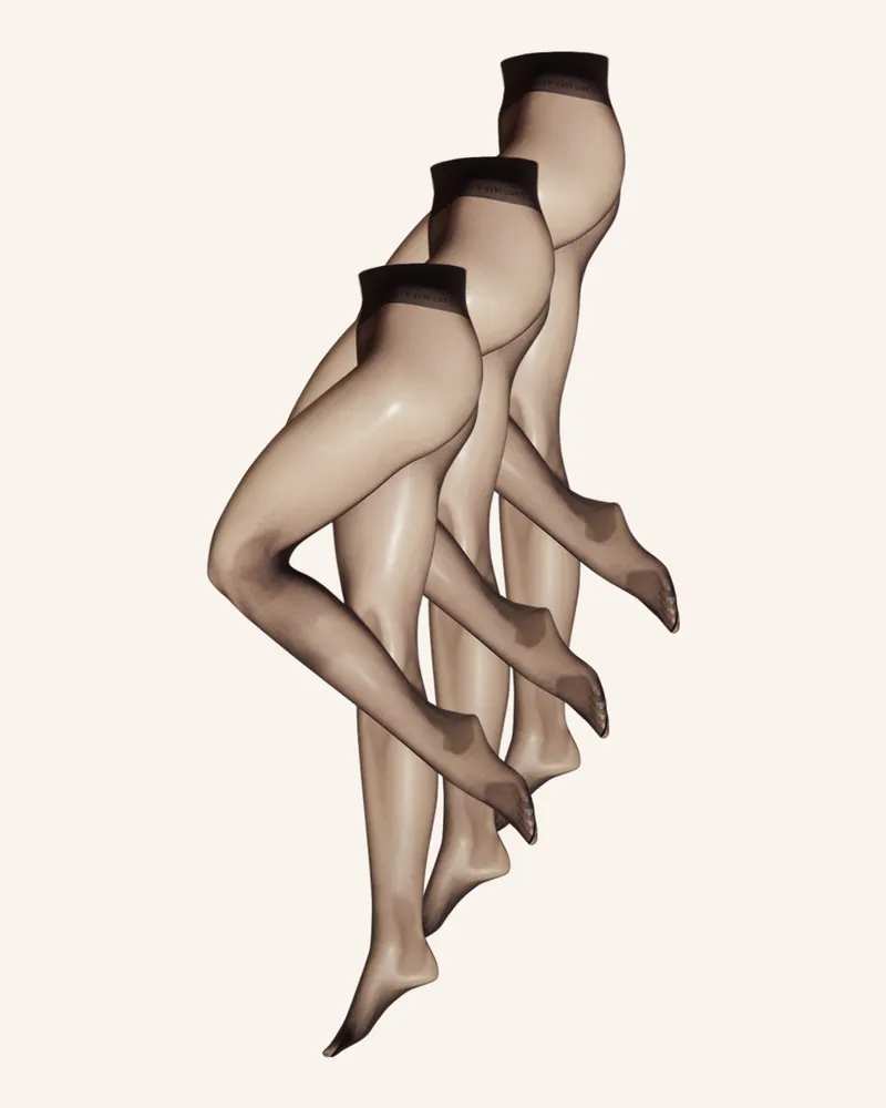 Kunert 3er-Pack Feinstrumpfhosen Chinchillan Run Stop schwarz Schwarz