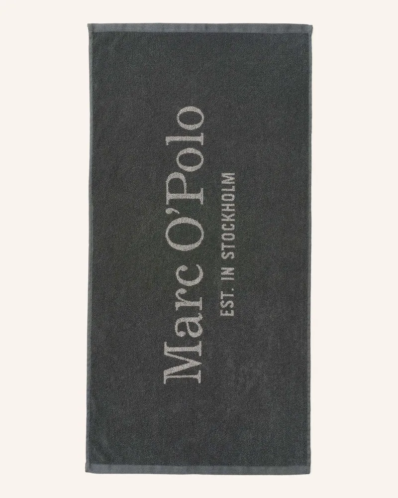 Marc O'Polo 2er-Set Handtücher Statement grau Dunkelgrau