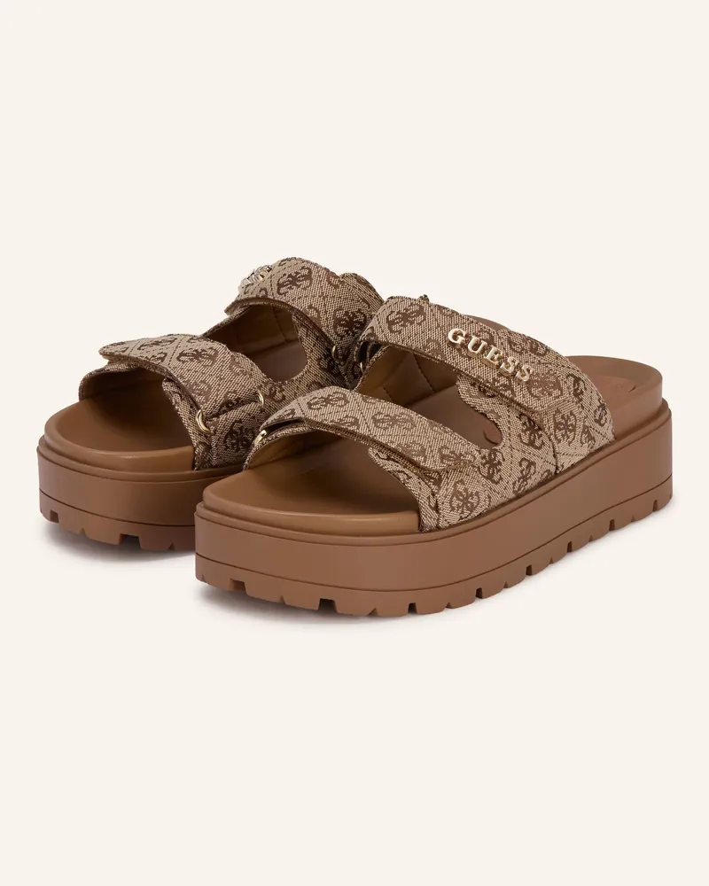 Guess Plateau-Pantoletten FAXON Beige