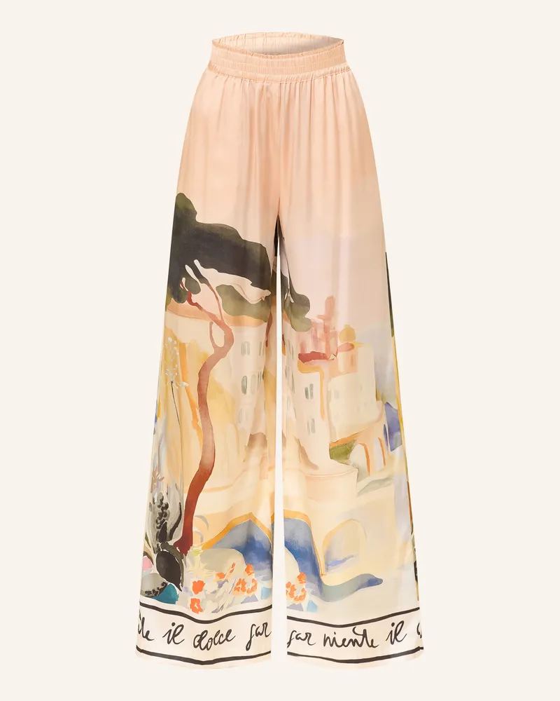 lilienfels Marlenehose aus Seide Roségold