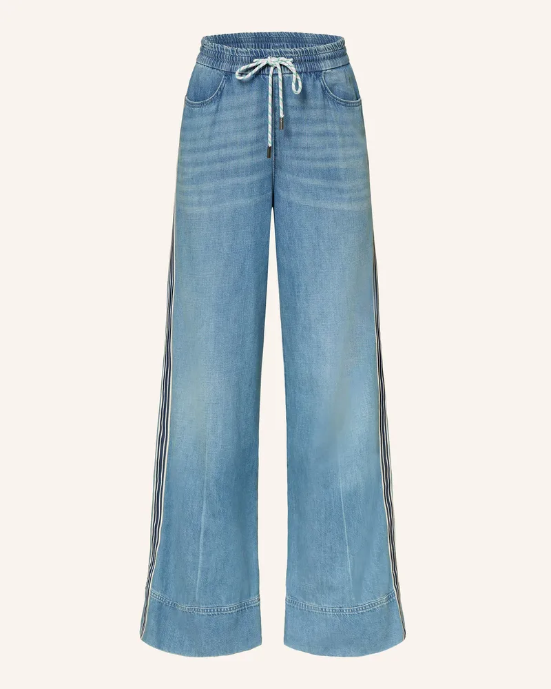 Marc Cain Jeans Welkom Mit Galonstreifen blau 353