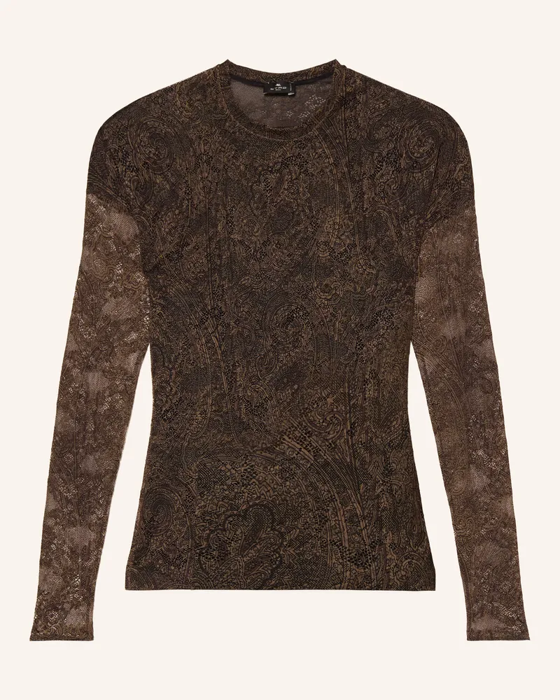 Etro Longsleeve Aus Mesh braun Braun