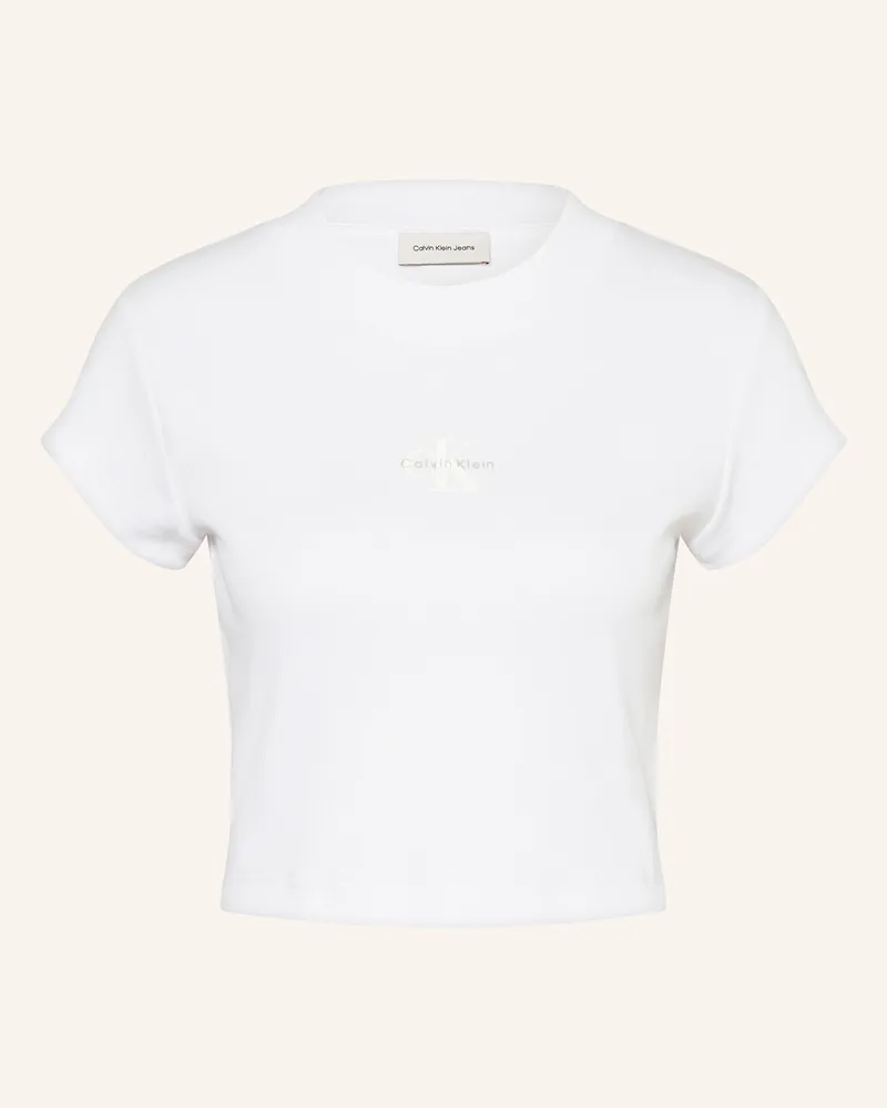Calvin Klein Cropped-Shirt Weiss