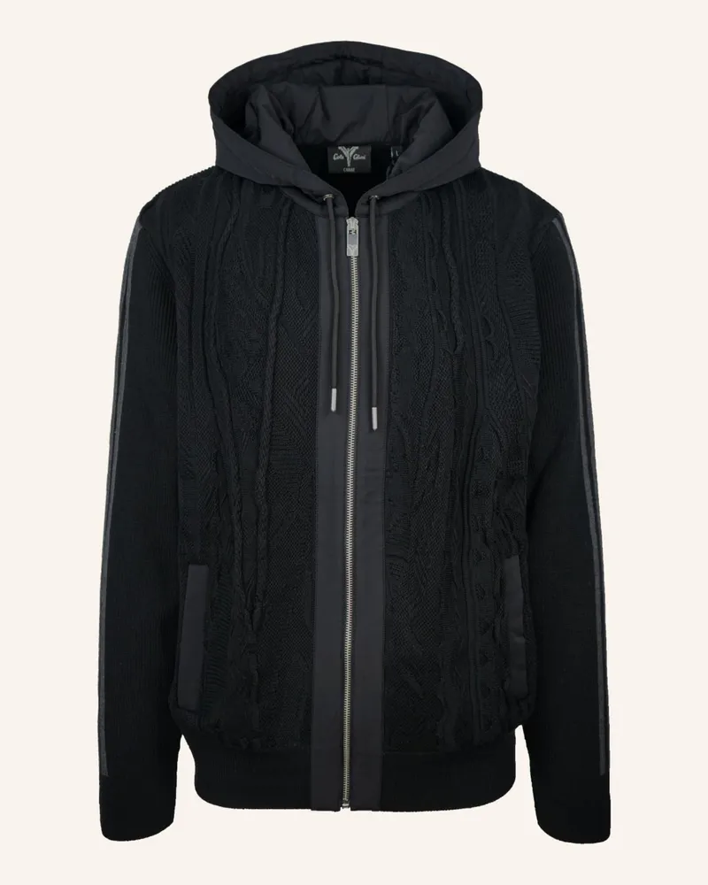 Carlo Colucci Hybrid Strickjacke - Carat 3.0 Fieri schwarz Schwarz