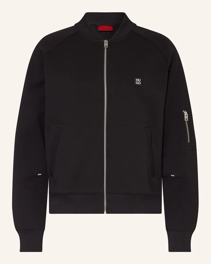 HUGO BOSS Oversize-Sweatjacke DARGENZIP Schwarz