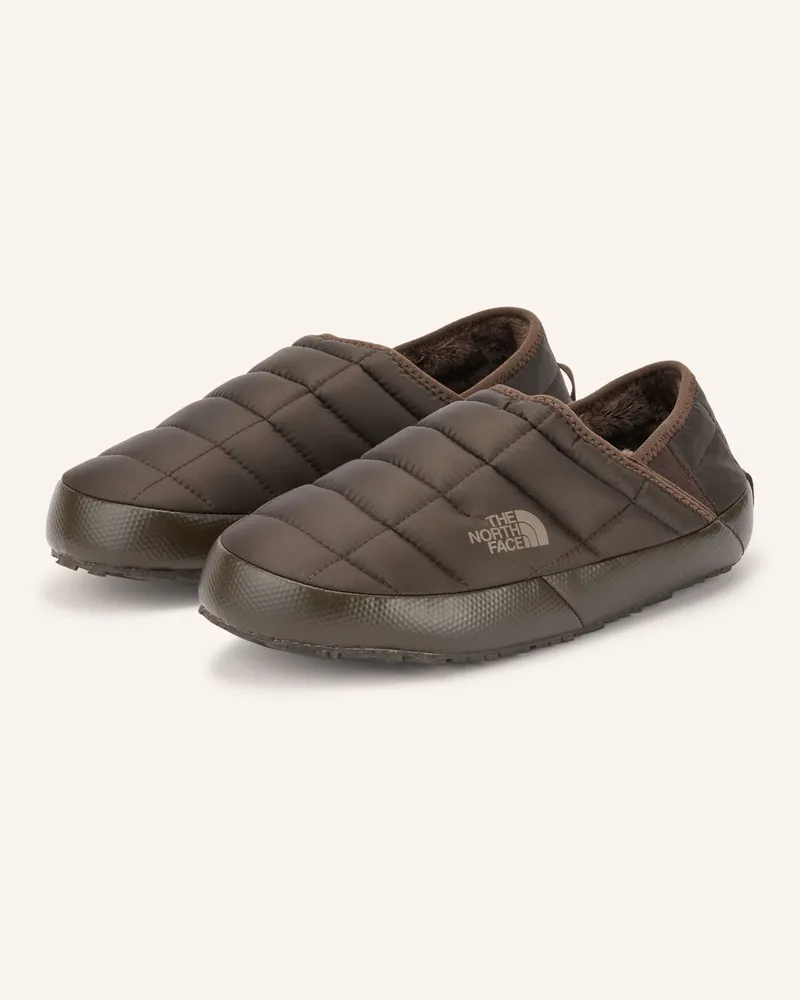 The North Face Slipper Thermoball™ Traction Mit Kunstfell braun Dunkelbraun