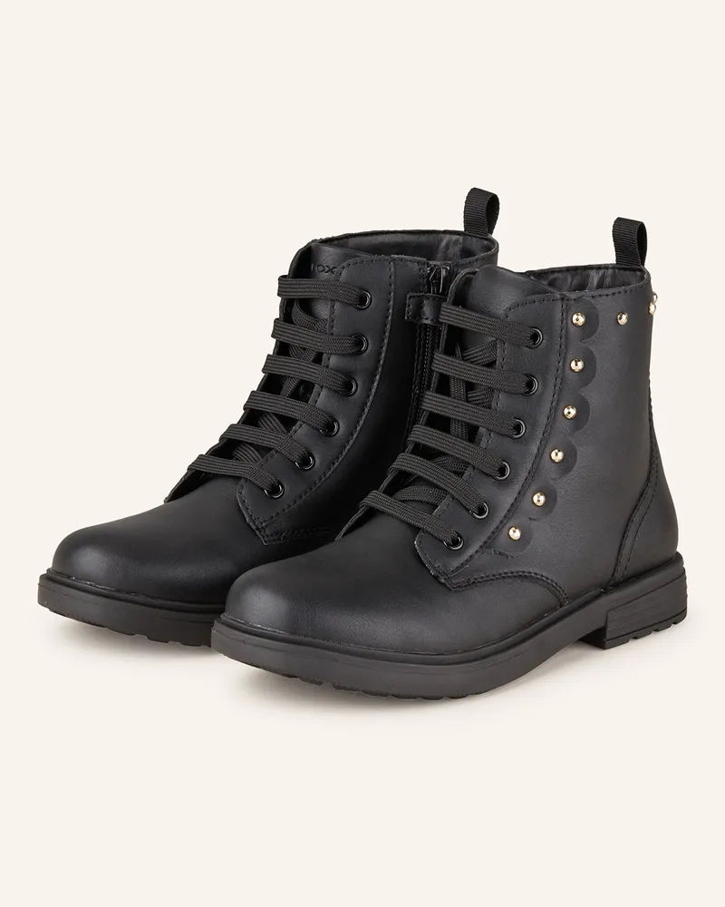 Geox Schnürboots ECLAIR mit Schmucksteinen Schwarz