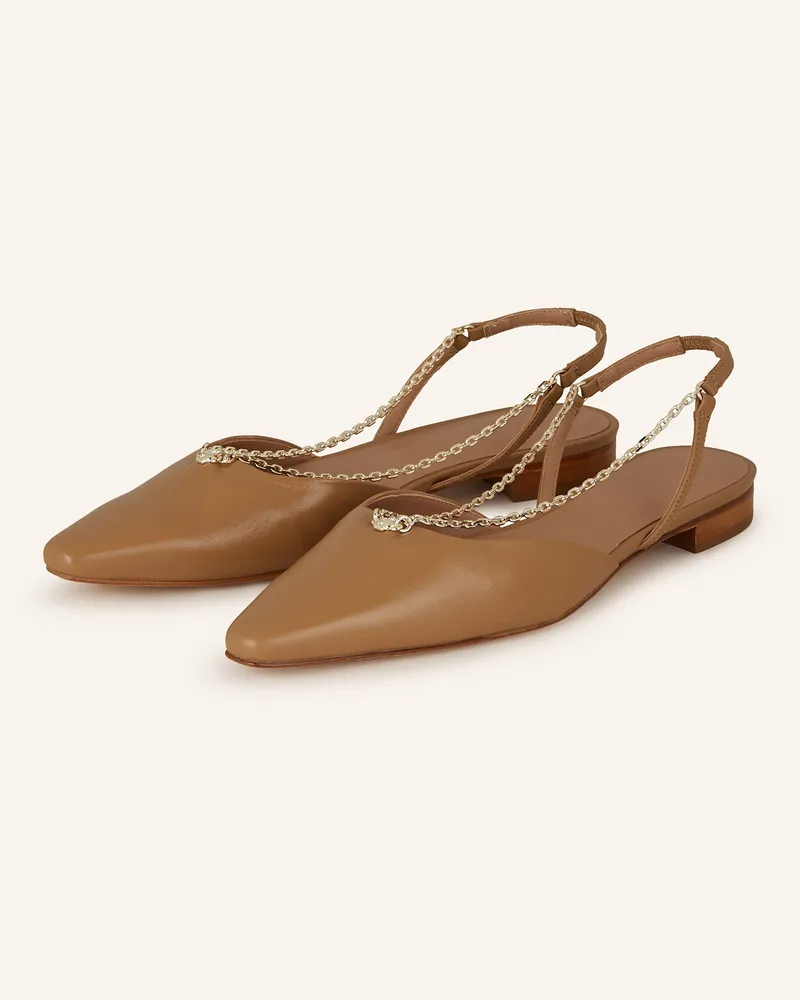 HUGO BOSS Slingballerinas Charlize beige Beige