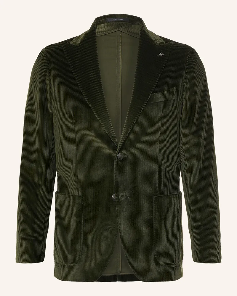 Tagliatore Cordsakko Slim Fit gruen Dunkelgrün