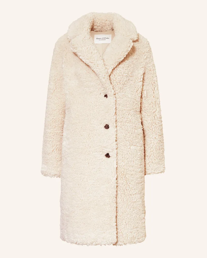 Marc O'Polo Teddyfell-Mantel grau Creme