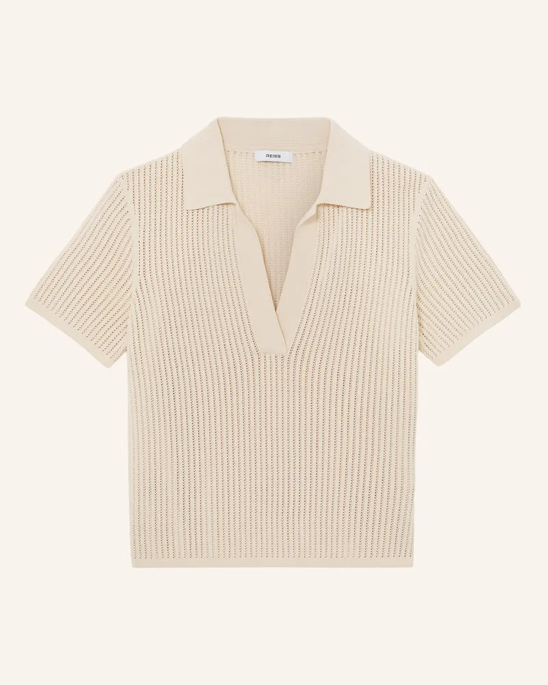 Reiss Strick-Poloshirt beige Beige