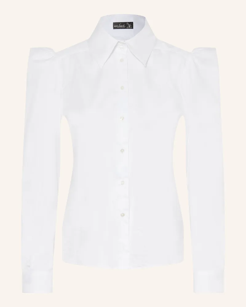 van Laack Hemdbluse Vl-Livia-Xx Mit Abnehmbarer Schluppe weiss Weiss