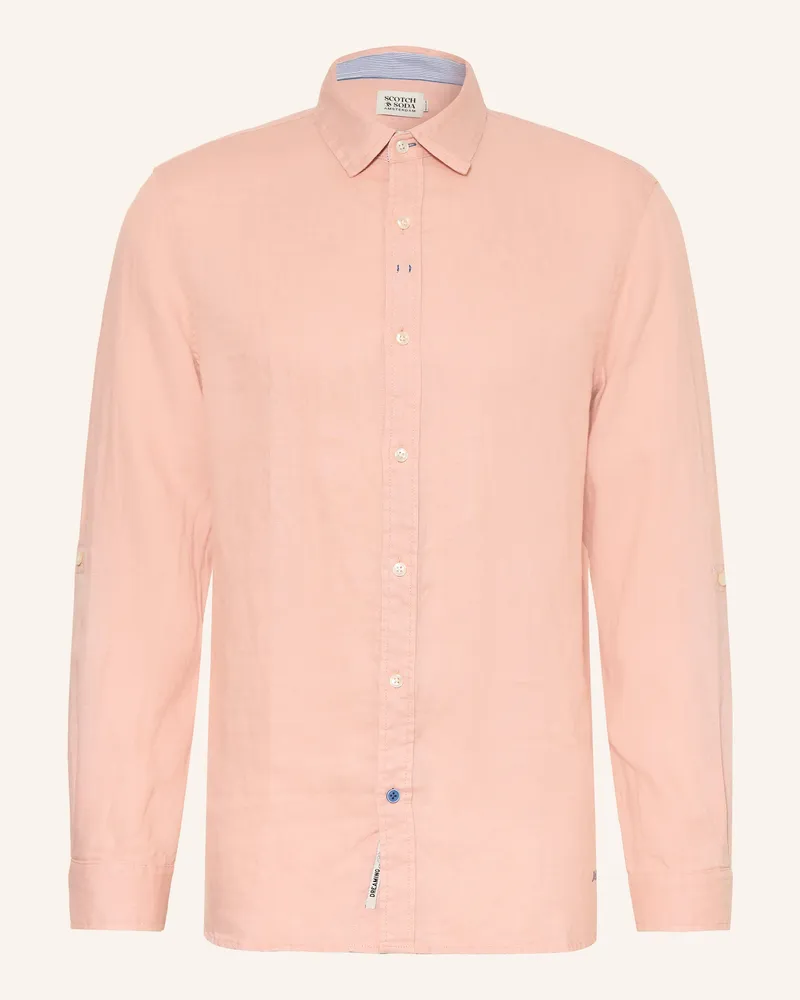 Scotch&Soda Leinenhemd Comfort Fit rosa Hellrosa