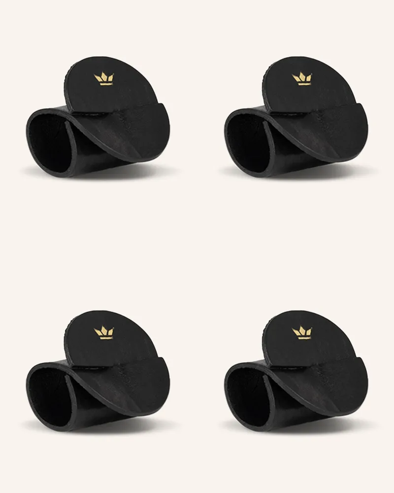 DUTCHDELUXES 4er-Set Serviettenringe schwarz Schwarz