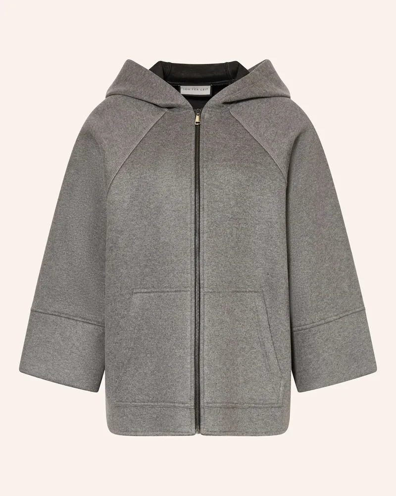 SEM PER LEI Sweatjacke Grau