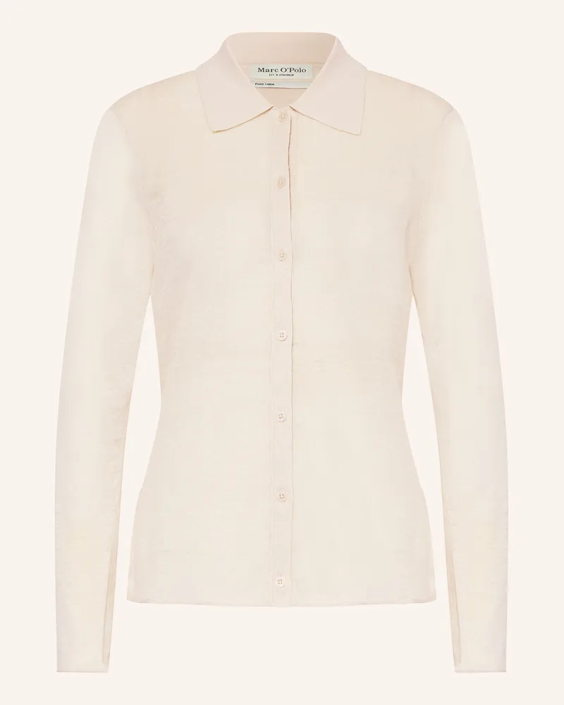 Marc O'Polo Hemdbluse aus Leinen Ecru