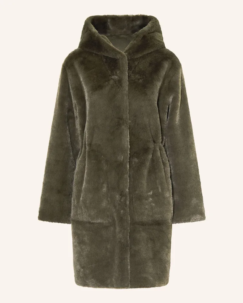 Beaumont Amsterdam Kunstpelz-Mantel Maya gruen Grau