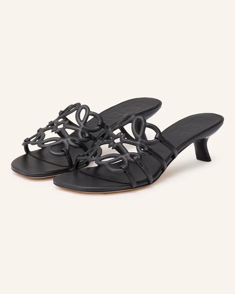 Loewe Mules PETAL ANAGRAM Schwarz