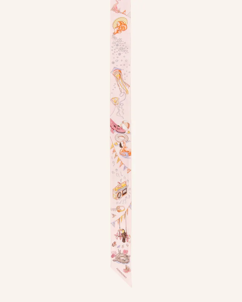 Ferragamo Seidenschal rosa Rosa