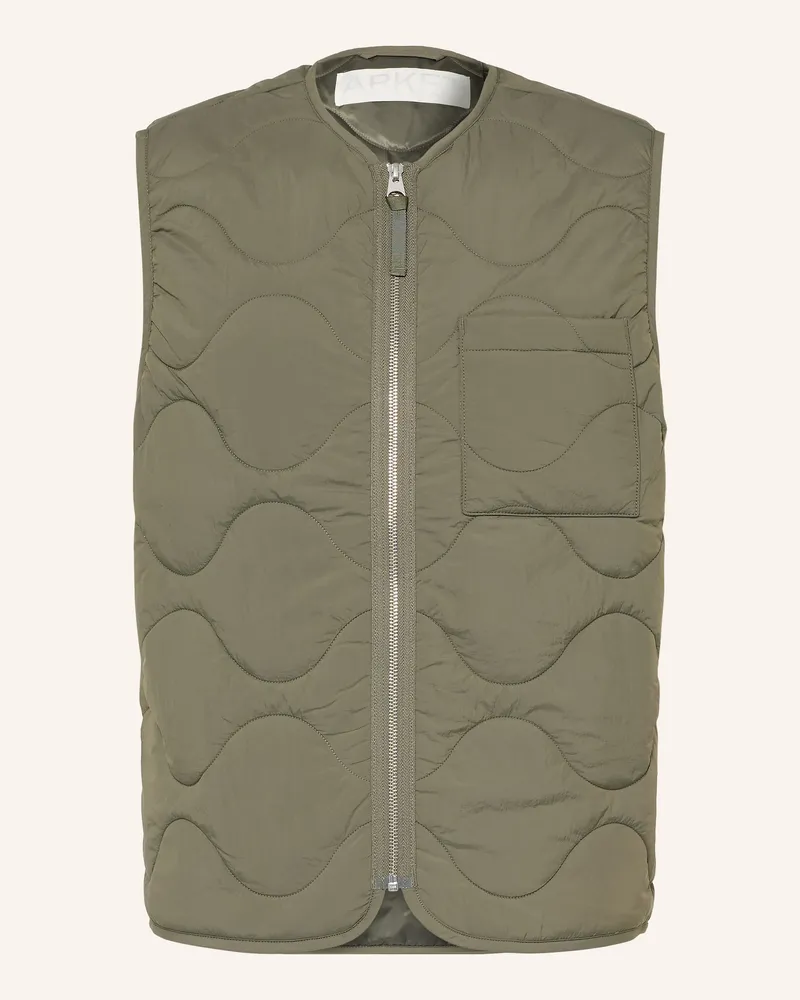 Arket Steppweste gruen Khaki