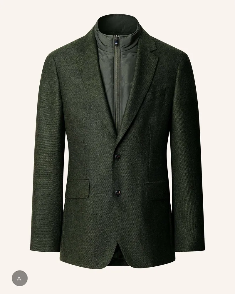 Hackett Sakko Wl Flan Twill W/Bib gruen Dunkelgrün