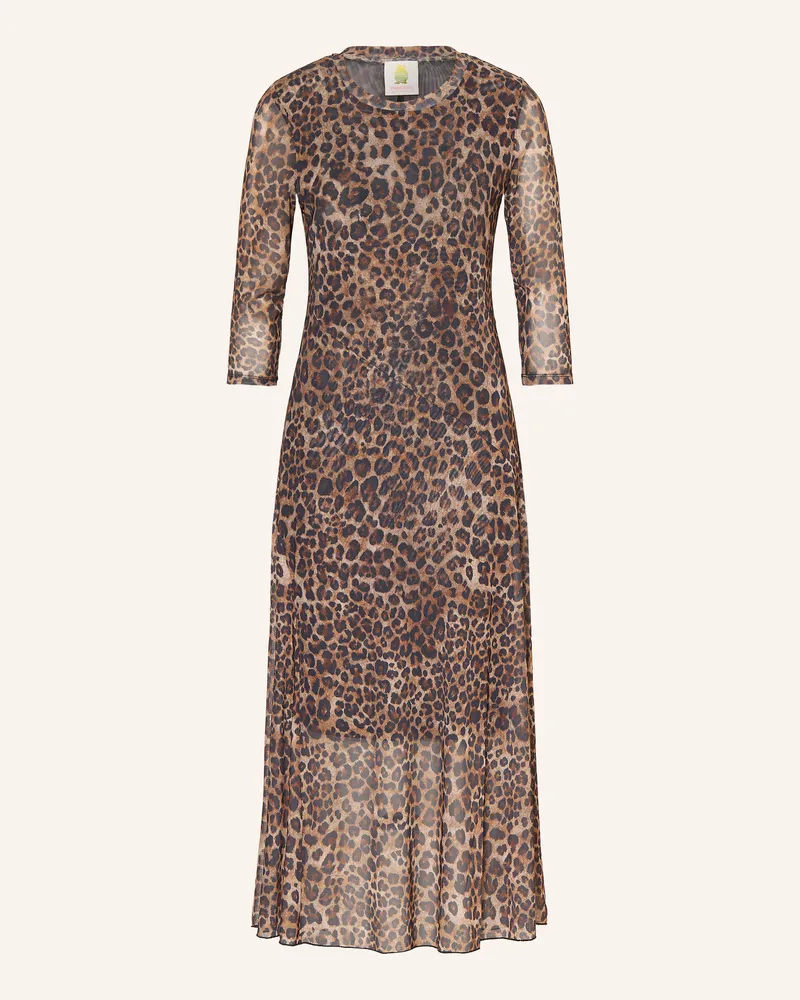 Princess goes Hollywood Mesh-Kleid Mit 3/4-Arm braun Hellbraun