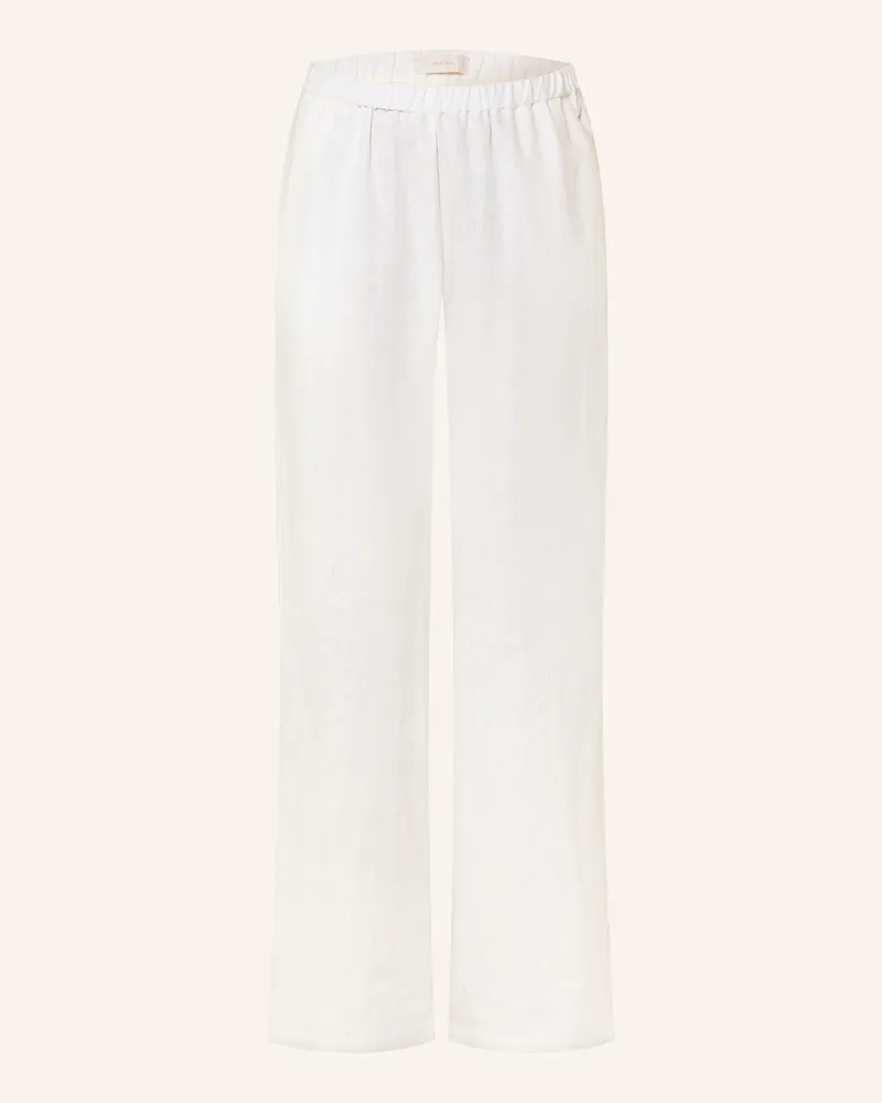 Faithfull The Brand Marlenehose Capriolla Aus Leinen weiss Weiss