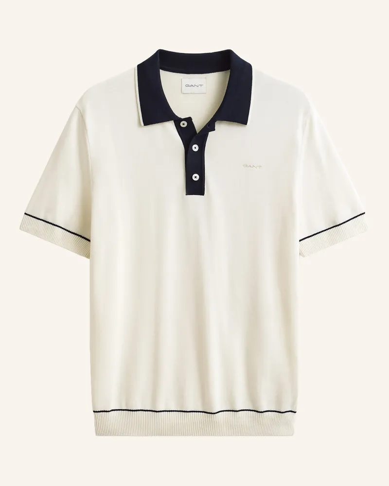 Gant Strick-Poloshirt Creme