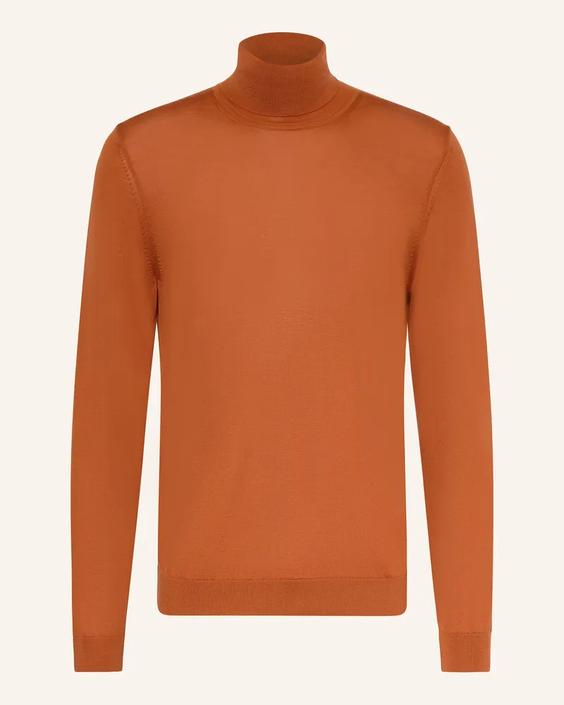HUGO BOSS Rollkragenpullover MUSSO Dunkelorange