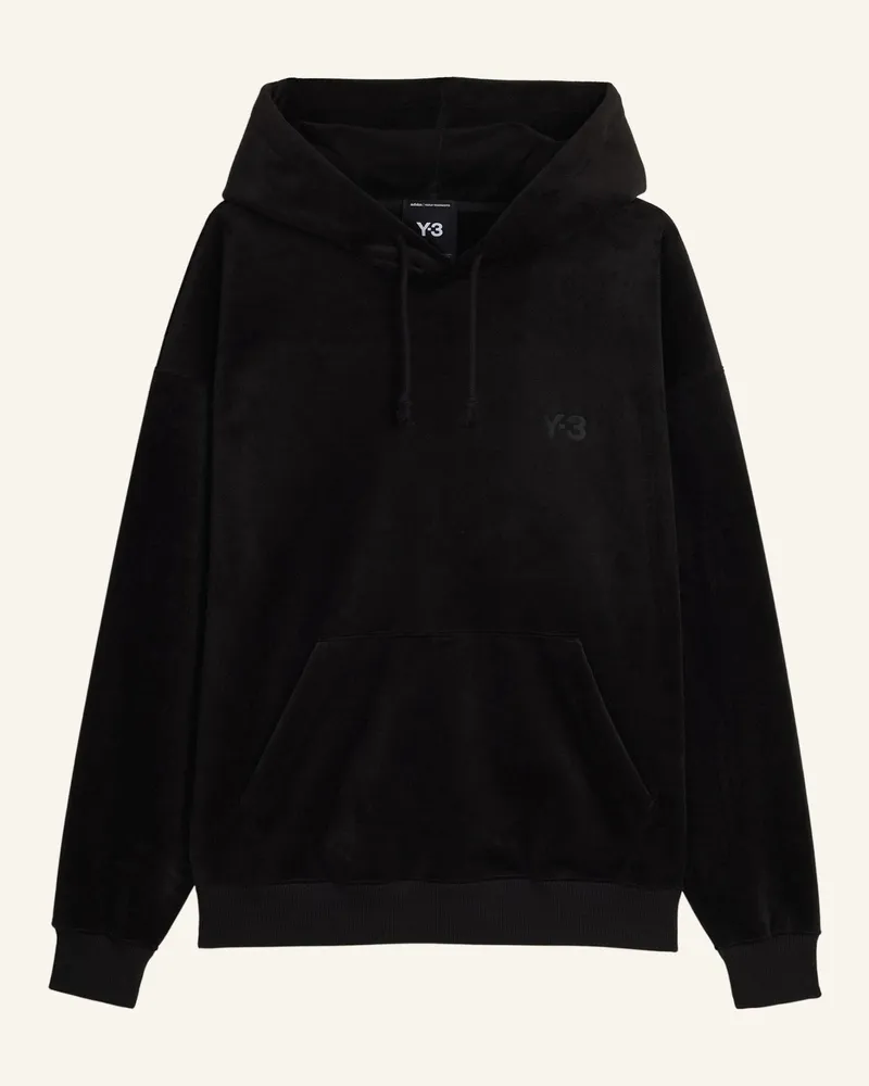 Y-3 Y-3 Kapuzenjacke Aus Samt Und Cord schwarz Schwarz
