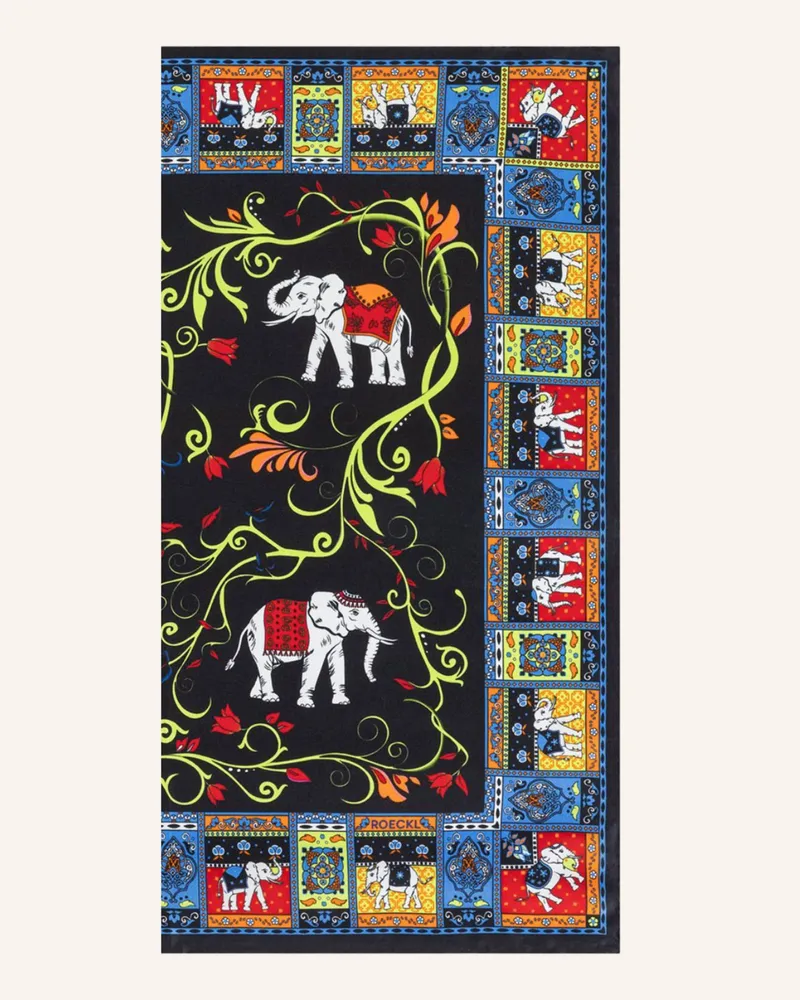 Roeckl Seidentuch Lucky Elephant schwarz Schwarz