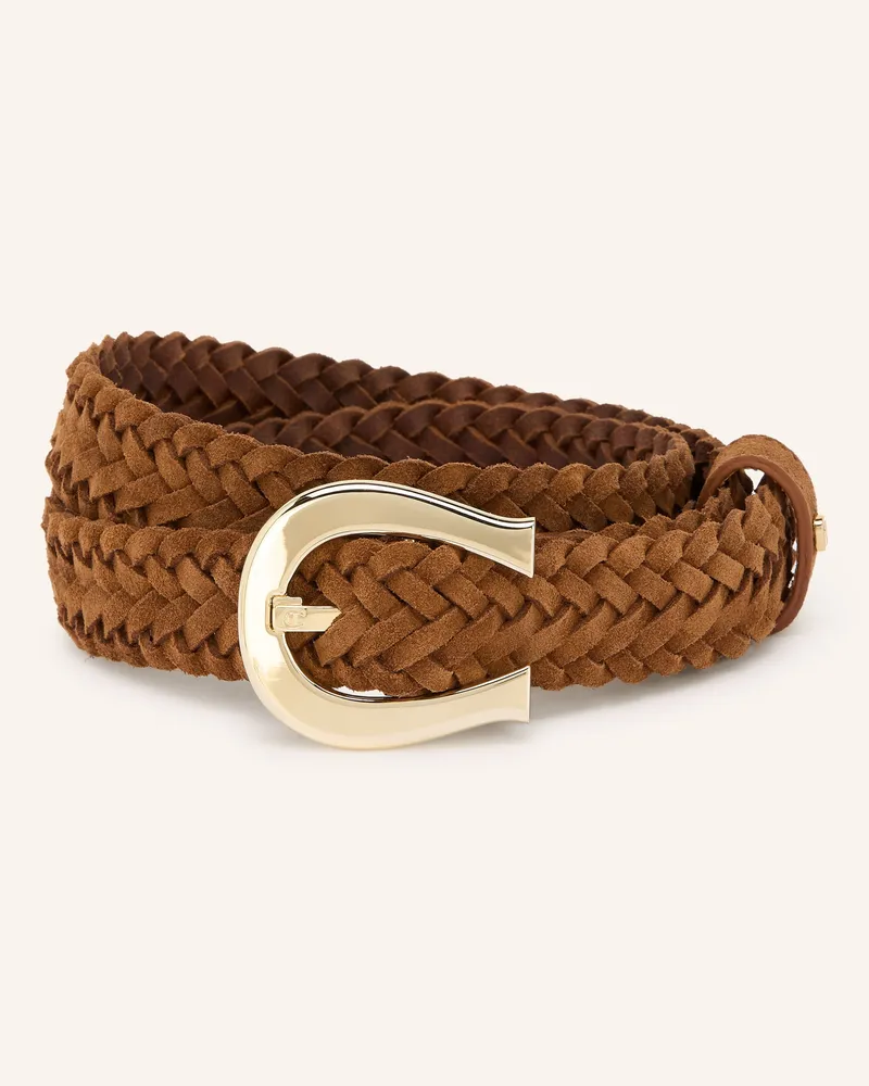 Aigner Flechtgürtel braun Braun