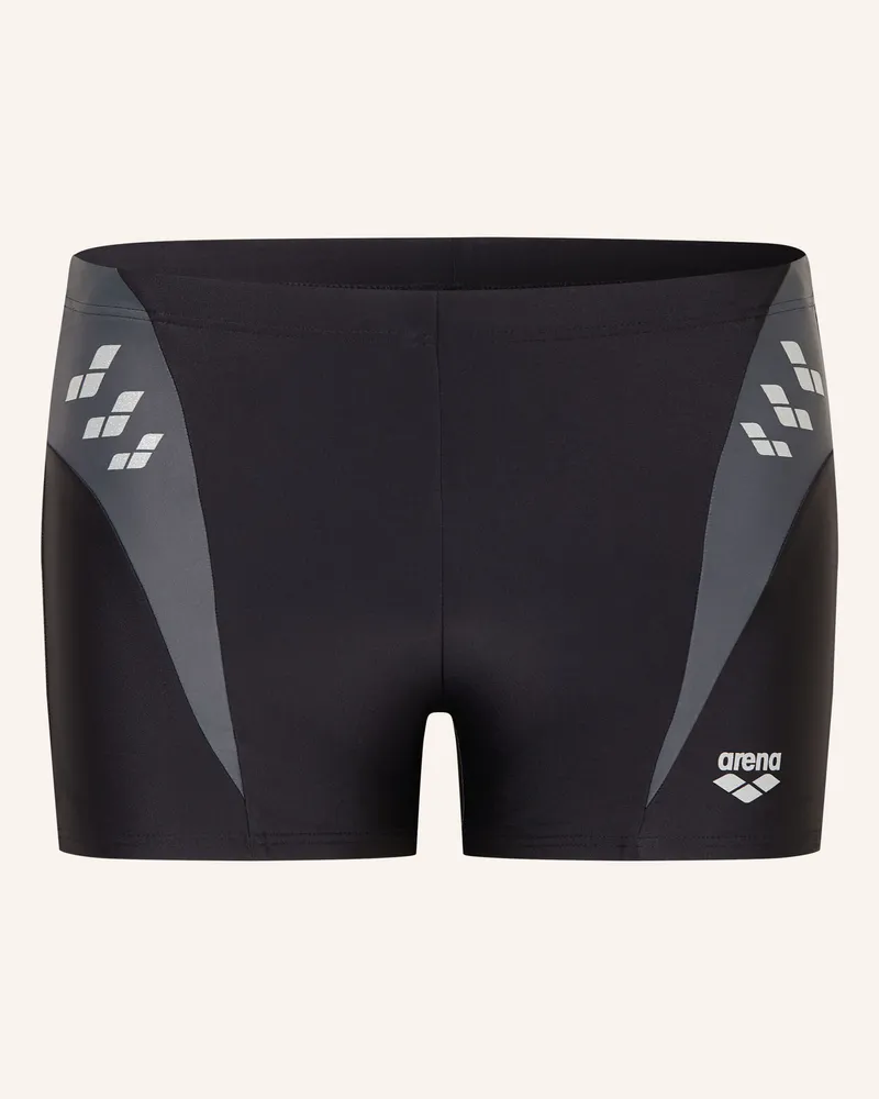 Arena Badehose Arena Steplogo Mit Uv-Schutz schwarz Schwarz